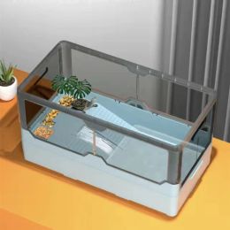 Accessories Turtle Tank Free Water Change With Sunbed Brazilian Turtle Ecological Landscaping Breeding Box Aquarium Accessories