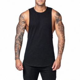 brand Summer Gyms Clothing Fitn Cott Tank Tops Men jogging Bodybuilding sleevel Shirt Breathable O-Neck Muscle Vest U0Br#