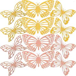 Decorative Flowers 48 Pcs 3d Butterfly Ornament Sticker DIY Butterflies Wall Decals Decorations Gift For