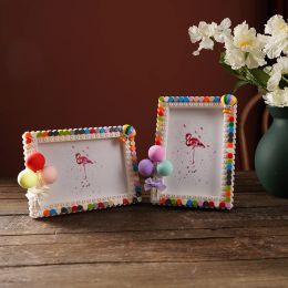 Frame DIY children's building block photo frame Simple Colour Block DIY balloon picture Frame For Home Decoration