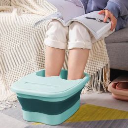 Bathtubs 1pc Foot Soaking Bucket Health Massage Foot Soaking Basin Insulation Belt Mobile Phone Stand Foot Soaking Bucket with Cover