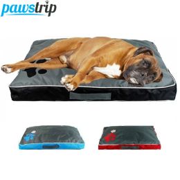 Mats pawstrip M/L/XL Pet Large Dog Bed Soft Puppy Cushion Bed Paw Pattern Labrador Husky Beds Detachable Cover Pet Beds For Dogs Cats