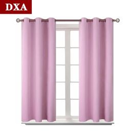 Curtains Pink Short Curtains Thermal Insulated Blackout Kitchen Grommet Curtains Drapes Half Window Treatment Home Decor for Basement