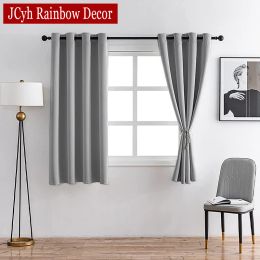 Curtains Small Window Blackout Curtains for Bedroom Kitchen Modern Short Curtain in the Living Room Doorways Divider Readymade Cortinas