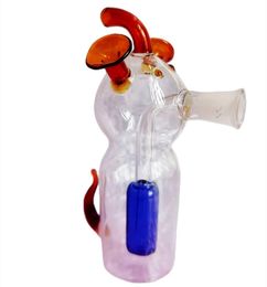 Colourful Animals Cute Little Mouse Modelling Glass Water Pipe Smoking Pipe Percolator Bubbler