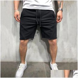 Mens Shorts Pantalones Cortos Solidos Para Hombre De Playa Algodon Informales Deportivos Ropa Marca Verano 2021 Sa932 Drop Delivery Ap Ot1Gw