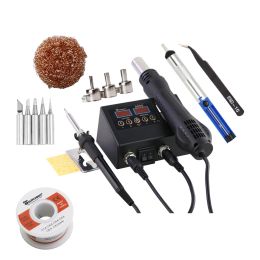 stations 2 in 1 Rework Soldering Station 8898 Digital Display Hot Air Gun Solder Iron Welding Desoldering Repair Tools