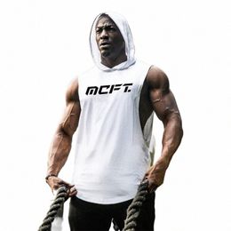 brand Gym Clothing Bodybuilding Hoodie Sleevel Shirt Fitn Mens Tank Top Muscle Vest Stringer Undershirt Summer TankTop d7Z4#