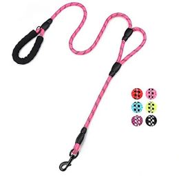 Leashes Heavy Duty Dog Leash For Medium Large Dogs 2 Soft Padded Handles Comfortable Reflective Pet Leash Training Strong Rope