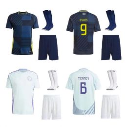 Soccer Jerseys 2024 Scotland Football Shirt Home Blue Away White Jersey Euro Kids Kits Drop Delivery Sports Outdoors Athletic Outdoo Otzpj