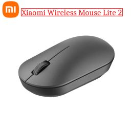 Control 2022 Xiaomi Wireless Mouse Lite 2 2.4GHz 1000DPI Ergonomic Optical Portable Computer Mouse USB Receiver Office Game Mice Laptop
