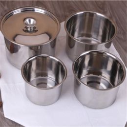 Jars oil seasoning pan cylinder pot barrel egg bowl stewed pot milk can salt storage bottle thickness stainless steel condiment pot