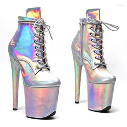 Dance Shoes 20CM/8inches PU Upper Modern Sexy Nightclub Pole High Heel Platform Women's Ankle Boots 548