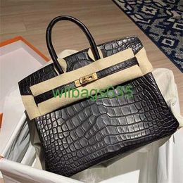 Bk Crocodile Bags Trusted Luxury Handbag Crocodile Pattern Platinum Bag Genuine Leather Womens Bag 2024 New European and American Fashion Co have logo HBSF