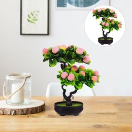 Decorative Flowers Artificial Plants Indoor Fruit Fake Tree Decors Potted Simulation Bonsai Ornament Home Office