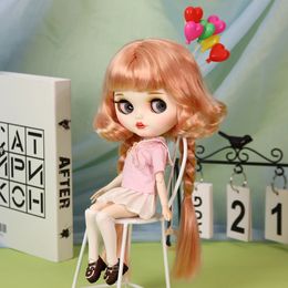 Cute Gift ICY DBS Blyth Doll Pouting Mouth White Skin Matte Face Caput Medusae Hair 16 BJD Azone S Anime Girl 240311