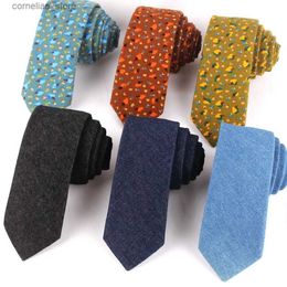 Neck Ties Neck Ties Cotton Skinny Ties For Men Women Casual Floral Neck Tie For Party Business Wedding Neckties Adult Suit Slim Neck Ties For Gifts Y240325