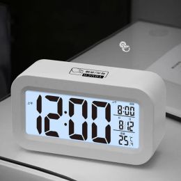 Gauges Digital Alarm Clock LED Table Clock Bedroom Snooze Calendar Thermometer Hygrometer Humidity Metre Weather Forecast Desk Clock