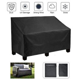 Nets 1PC Garden Bench Cover 2/3/4 Seater Waterproof AntiUV Heavy Duty Bench Protective Cover Long Chair Cover Outdoor Patio