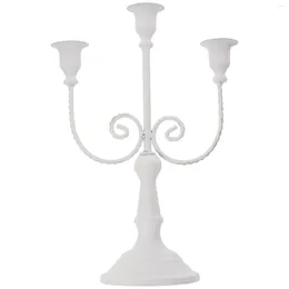 Candle Holders Long Candlestick Home Holder Arms Candelabra Stand Metal Bracket Decorations Iron Brass