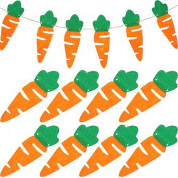 Party Decoration Cloth Carrot Flag Easter Egg Banner Carrots Decorative Paper Bunting Mantelpiece