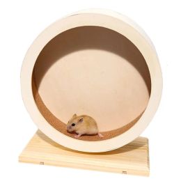 Toys Hamster Wooden Silent Wheel Small Animal Exercise Wheel Quiet Spinner Hamster Running Wheels Prevent Depression Toy for Hamsters