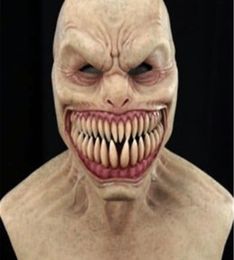 New Horror Stalker Mask Cosplay Creepy Monster Big Mouth Teeth Chompers Latex Masks Halloween Party Scary Costume Props Q08068616618