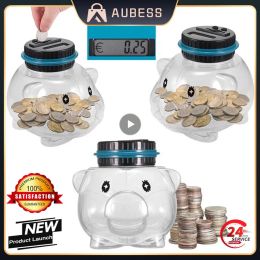 Boxes Electronic Piggy Bank LCD Display Digital Counting Coin Bank Coins Storage Box Counting Money Saving Jar For USD EURO Money Gift