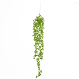 Decorative Flowers 75cm Artificial Green Plants Hanging Ivy Leaves Radish Seaweed Grape Fake Vine Home Garden Wall Party Decoration