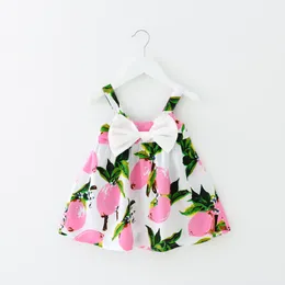 Girl Dresses Summer Born Baby Clothes Bow Strap Dress 1st Birthday Clothing Cute Princess For Girls Infant Toddler