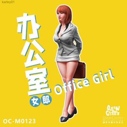 Anime Manga OceanCosmos miniatures Original Office girl 1/35 1/12 1/24 Sexy Resin unpainted Model kit figure GK yq240325