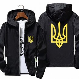 men's Windbreaker Ukraine Ukrainian Logo Zipper Sports Pilot Thin Reflective Sunscreen Skin Ultra Light Jacket Coat t shirt 6XL f6Y6#