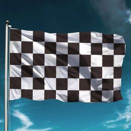 Accessories F1 Flag Formula Racing Hold Banner Flying Polyester Waterproof Outdoors Decor Decoration Wall Backdrop Cheer Black White Checker