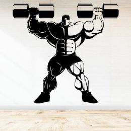 Stickers Bodybuilder Wall Decal Gym Fitness Sport Muscles Wall Sticker Home Bedroom Decor Vinyl Art Decal Gym Decor Design Mural C355