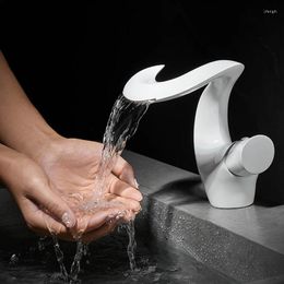 Bathroom Sink Faucets Basin Faucet And Cold Creative Wash Waterfall Single Hole Under Household