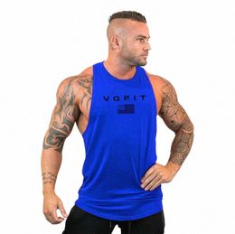 brand Casual Workout Vest Cott Gym Tank Tops Men Sleevel Fi Bodybuilding Stringer Muscle Clothing Undershirt Fitn k8qE#