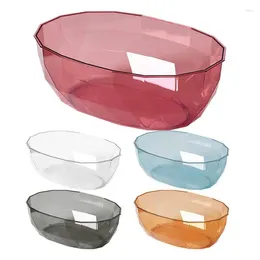 Bowls Transparent Salad Bowl Fruit Plate Decorative Mixing Candy Nut Dish Serving Dessert For Fruits