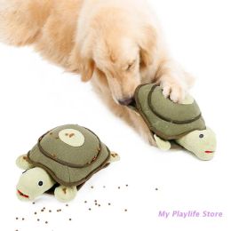 Toys Dog Snuffle Plush Turtle Treat Dispensing Squeak for Dogs Interactive Stuffed Pet Chew Toy Reducing Boredom Preventing Obesity