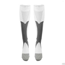 Waist Support Sports Compression Socks Breathable Athletic Comfortable To Wear Muscle Absorption White For Work Drop Delivery Outdoors Otzpo