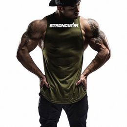 gym Sleevel Clothing Men Bodybuilding and Fitn Tank Top Vest Sportswear Undershirt muscle workout Singlets Gym shirt A6Ij#