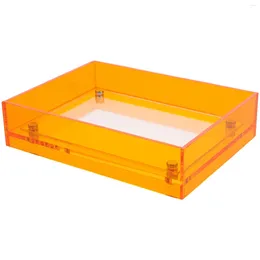 Frames Storage Orange Po Frame Office Picture Table Top Display Stand Acrylic Authorization Holder