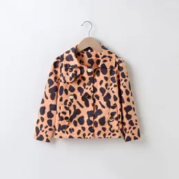 Jackets Style Leopard Leather Jacket Spring Coat For Kids Children