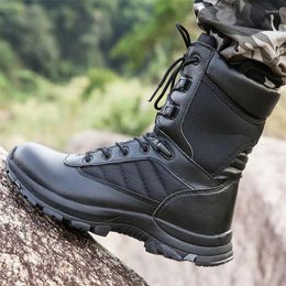 Fitness Shoes Men Outdoor Tactical Boots Waterproof Breathable Wear-resistant Oxford Non-slip Military Shoe Slow Climbing Training