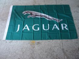 Accessories free shipping jaguar flag for car show , can custom print file,90X150CM size,100% polyster,jaguar banner