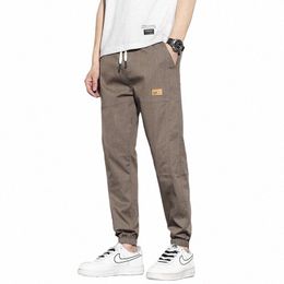 2023 Calças Masculinas Cott Fina Jogging Sports Sweatpants Homens Corredores Casuais Calças Tornozelo Masculino Primavera Verão Calças W4Tk #