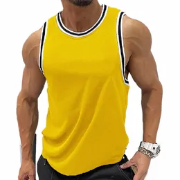 men Tank Tops Undershirt Gym Workout Stringer Fitn T-Shirt Beater Undershirt Mens Sleevel Gyms Vests Cott Singlets f8dZ#