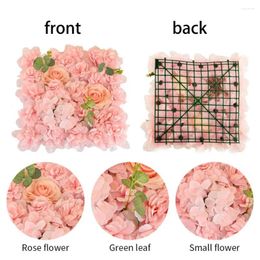 Decorative Flowers Artificial Flower Wall Floral Display Panel Elegant Rose For Wedding Bridal Shower Baby