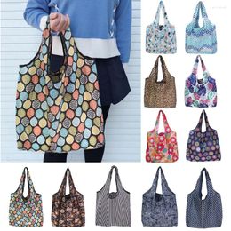 Storage Bags Large Shopping Bag Reusable Eco Grocery Package Beach Toys Shoulder Pouch Foldable Tote