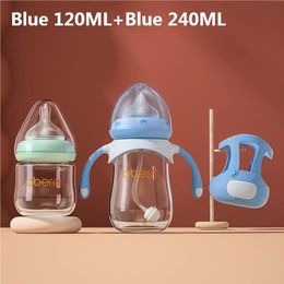 Oberni Baby Glass Milk Bottle 120ml 240ml Borosilicate Material Infant Drinking Feeding bottle set 240322