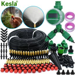 Kits KESLA 550M Garden Micro Drip Irrigation Automatic Watering System Kit Controller DIY Mist Spray Cooling for Potted Plants Tools